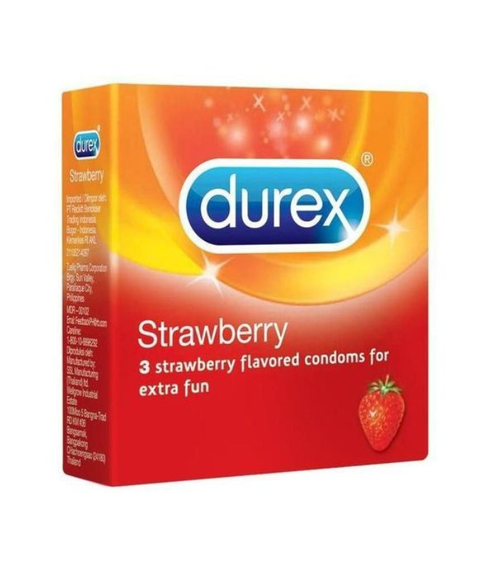 Durex Strawberry - 3 Pcs - 8 Packs